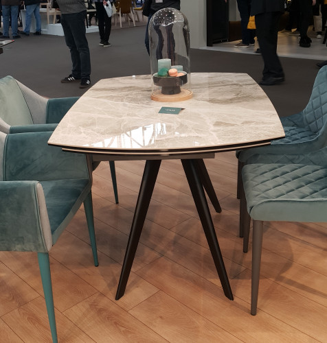 Стол модерн NL- COVENTRY керамика светло-серый глянец