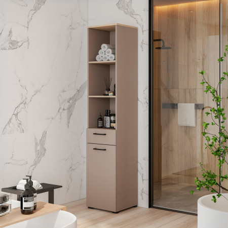 Шкаф на 1 двери с 1 ящиком для ванной Helvetia ROSA 30CDNO66 (конго/промасленный дуб)