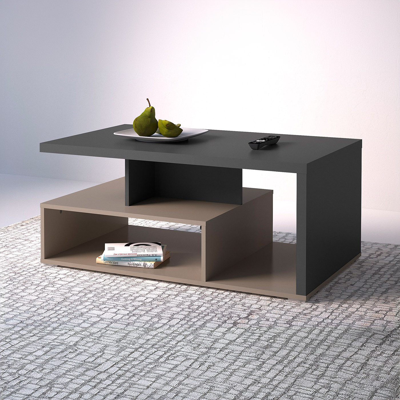 Стол кофейный Helvetia SERIO 24CJNI99 (конго-антрацит-черный/конго)