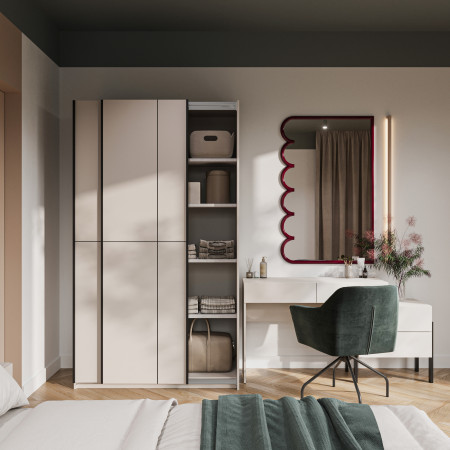 Шкаф-купе Helvetia CUBE 24KSOF64 (кашемир)