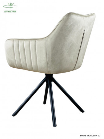 Кресло обеденное с автоповоротом FREYA Perfect (бежевый/черный)