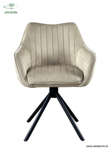 Стул обеденный с автоповоротом FREYA Perfect (бежевый/черный)