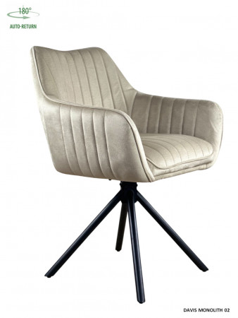 Кресло обеденное с автоповоротом FREYA Perfect (бежевый/черный)