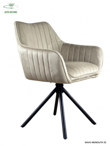 Стул обеденный с автоповоротом FREYA Perfect (бежевый/черный)