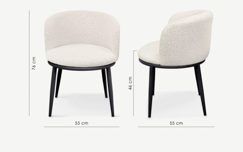 Стул обеденный CRV- Bali Swan feather black feet 