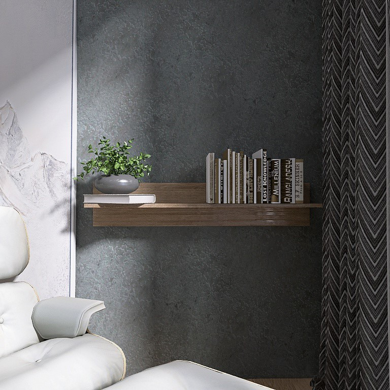 Полка навесная для гостиной EVR- Лайт ПЛН-1 дуб Сонома