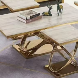 Журнальный стол Elt- Т12 керамика /золото, серебро