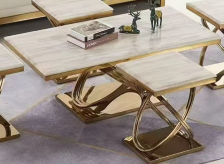 Журнальный стол Elt- Т12 керамика /золото, серебро