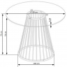 Стол круглый стеклянный PL- Halmar LIVERPOOL (ø120)