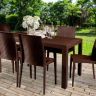 Комплект (1+6 шт) коричневый KASHTAN Evro- стол OW-T209R SPRING + стулья OW-117 TOSCANA