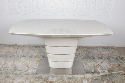 Стол модерн NL- Атланта (ATLANTA), цвет крем глянец 140(185)х90 см
