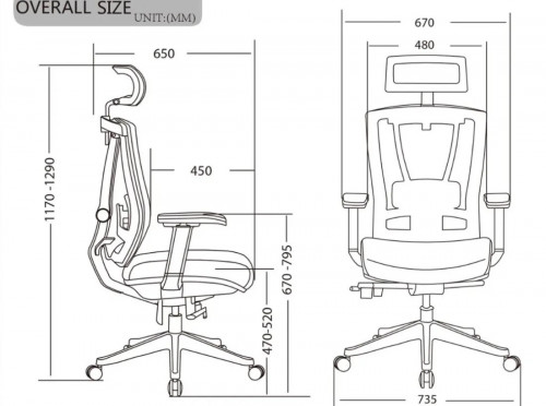 Крісло керівника LUX- ERGO CHAIR 2 BLUE ергономічне