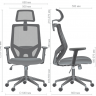  Кресло офисное AMF- Lead Black HR (сиденье SM 2328/спинка Сетка HY-100 черная)