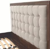 Кровать деревянная с мягким изголовьем CML- Мадлен