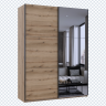 Шкаф - купе DRS- G-Caiser (180х60х240 см) 1ДСП 1 Зеркало/3 части Дуб Эвок  