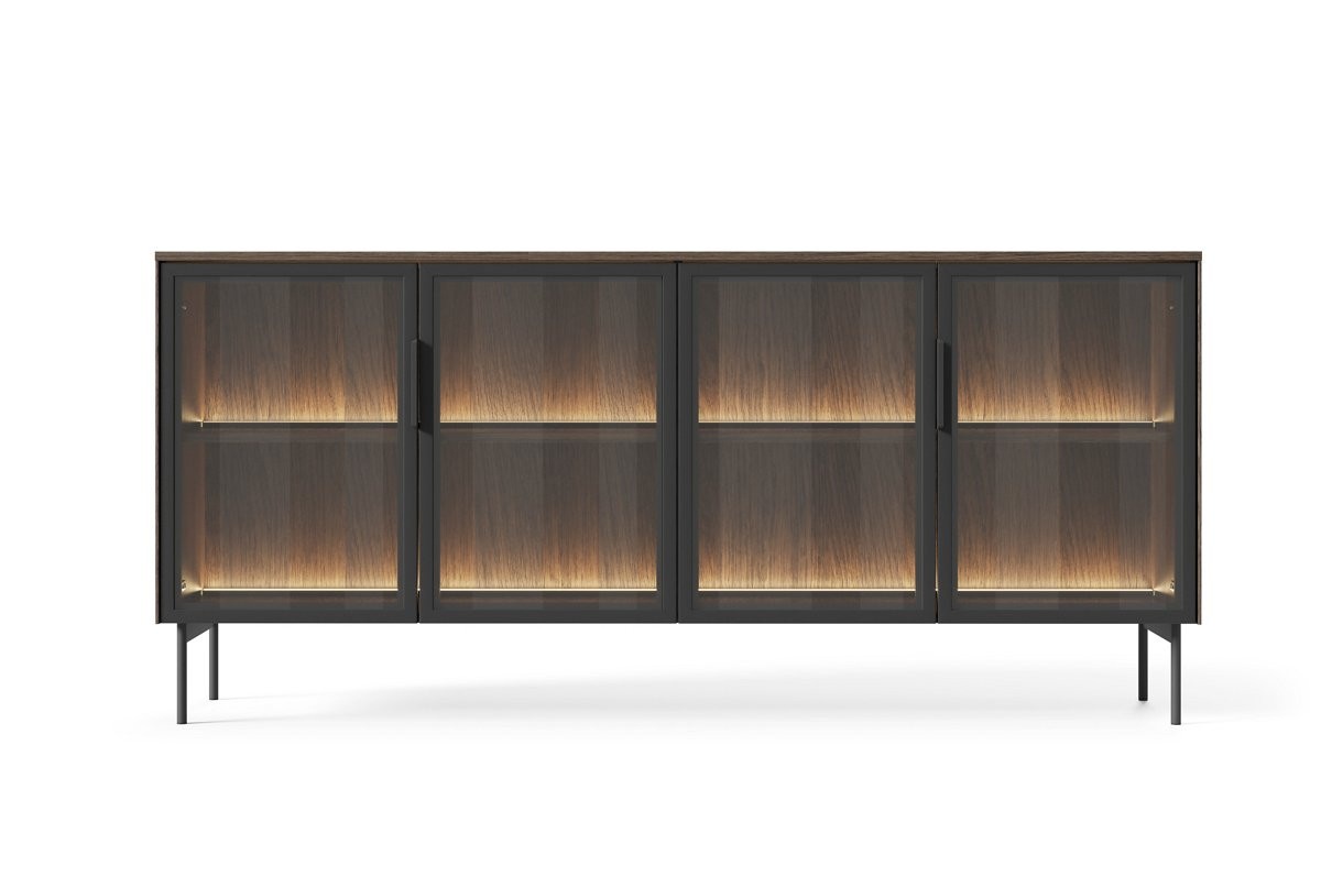 Комод Perfect Home Lumi 4D/181 + подсветка Дуб Дунин