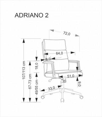 Кресло офисное/компьютерное HALMAR ADRIANO 2 (черный)