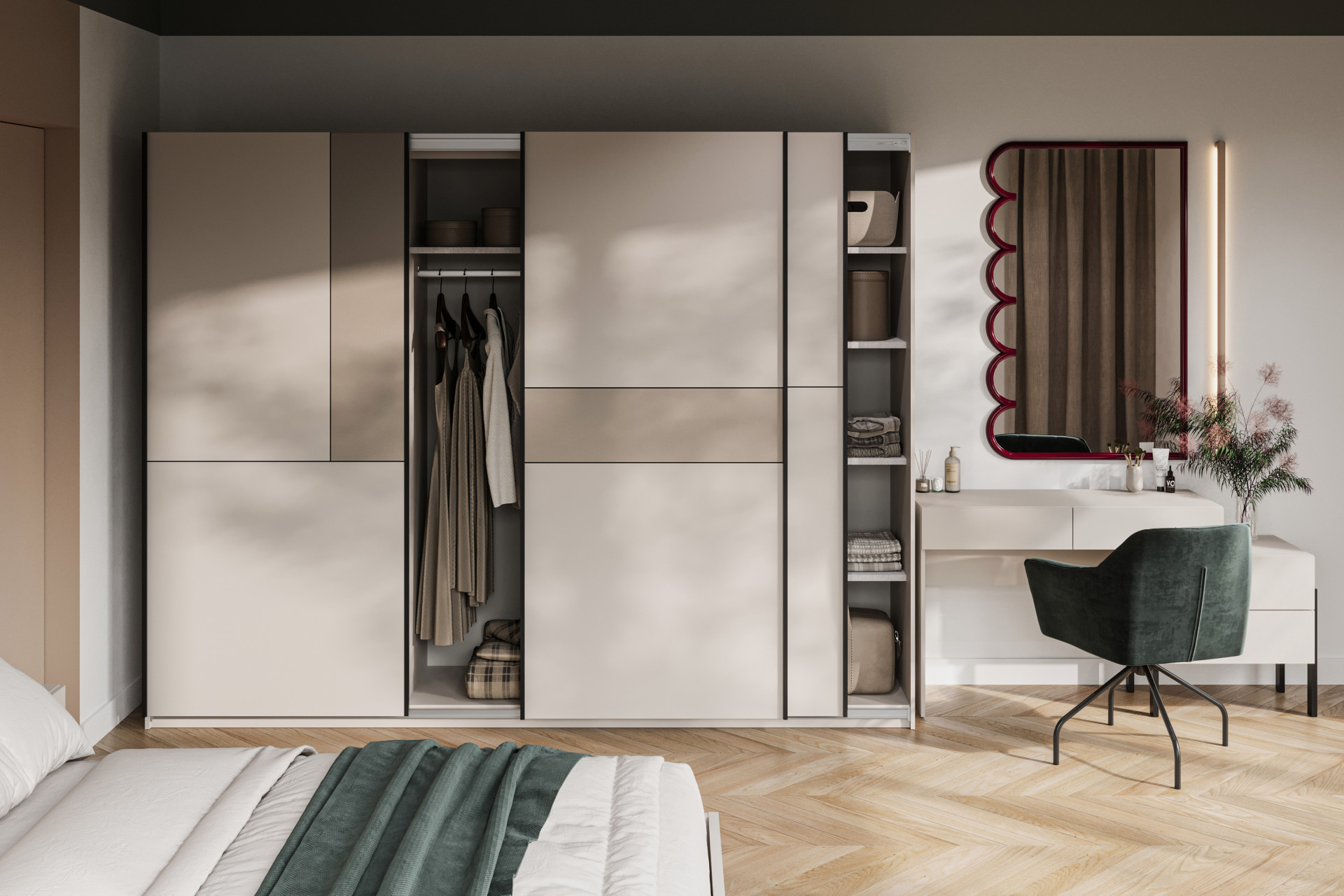 Шкаф-купе Helvetia CUBE 24KCOF69 (кашемир/кашемир-конго)