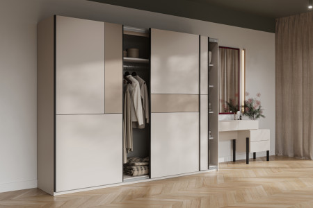 Шкаф-купе Helvetia CUBE 24KCOF69 (кашемир/кашемир-конго)