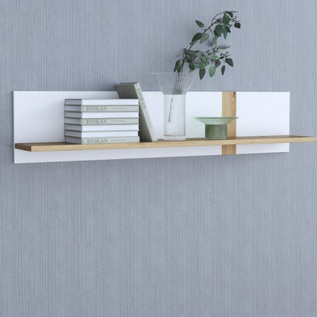Полка навесная Forte TULUZA TUZB01 (дуб артизан/белый глянец)