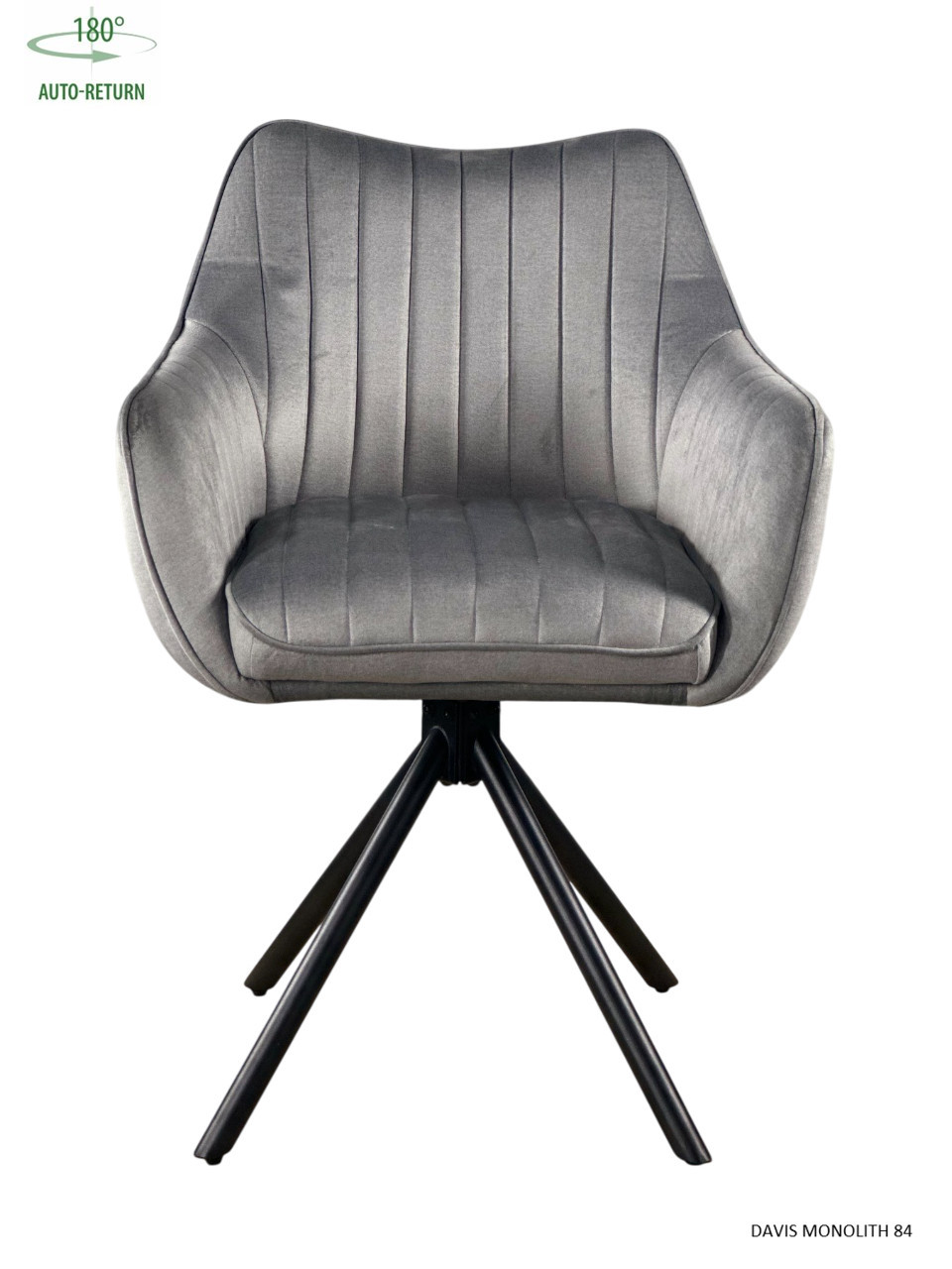 Стул обеденный с автоповоротом FREYA Perfect (серый/черный)