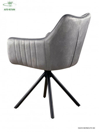 Кресло обеденное с автоповоротом FREYA Perfect (серый/черный)