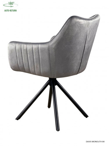 Стул обеденный с автоповоротом FREYA Perfect (серый/черный)