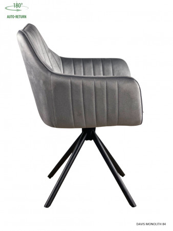 Кресло обеденное с автоповоротом FREYA Perfect (серый/черный)