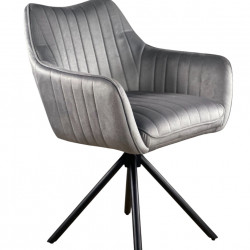 Стул обеденный с автоповоротом FREYA Perfect (серый/черный)