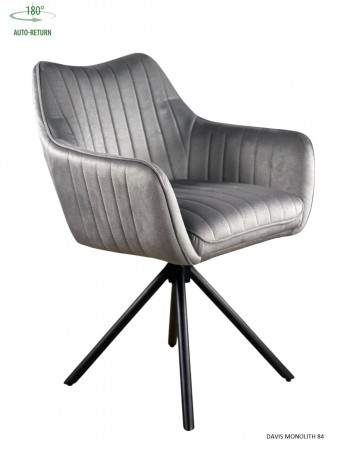 Кресло обеденное с автоповоротом FREYA Perfect (серый/черный)