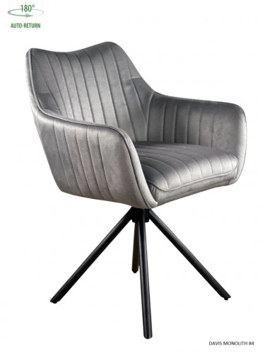 Стул обеденный с автоповоротом FREYA Perfect (серый/черный)