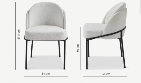 Стул обеденный CRV- Split Savanna beige black base 