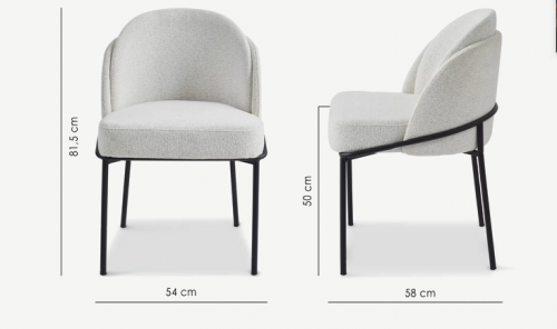 Стул обеденный CRV- Split Savanna beige black base 