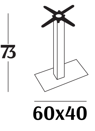 База для стола VLL- SCAB Tiffany 5080VN H73 (черный)