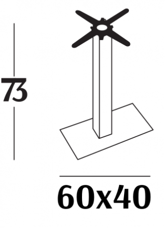 База для стола VLL- SCAB Tiffany 5080VN H73 (черный)
