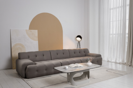 Бескаркасный модульный диван VTR- Орегон (Серый, Бежевый)  