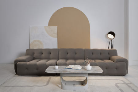 Бескаркасный модульный диван VTR- Орегон (Серый, Бежевый)  