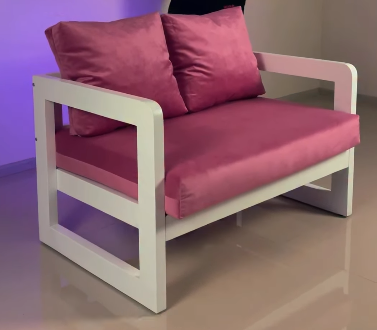 Диван Лофт WLS D16 велюр розовый (каркас ясень)