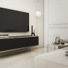 Тумба под ТВ навесная Perfect Home Оро / Oro RTV135 2-дверная Черный