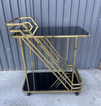 Сервировочный столик Elt- T-10 золото + стекло