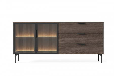 Комод Perfect Home Lumi 2D3S/181 + подсветка Дуб Дунин