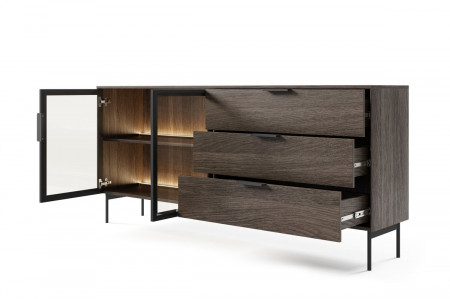 Комод Perfect Home Lumi 2D3S/181 + подсветка Дуб Дунин