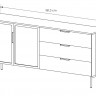 Комод Perfect Home Lumi 2D3S/181 + подсветка Дуб Дунин