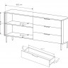 Комод Perfect Home Lumi 2D3S/181 + подсветка Дуб Дунин