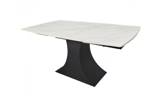 Стол раскладной INI- GILBERT CERAMIC 160(240)*90 белый мат/ черный 
