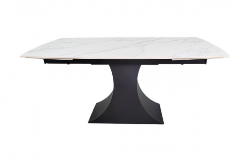 Стол раскладной INI- GILBERT CERAMIC 160(240)*90 белый мат/ черный 