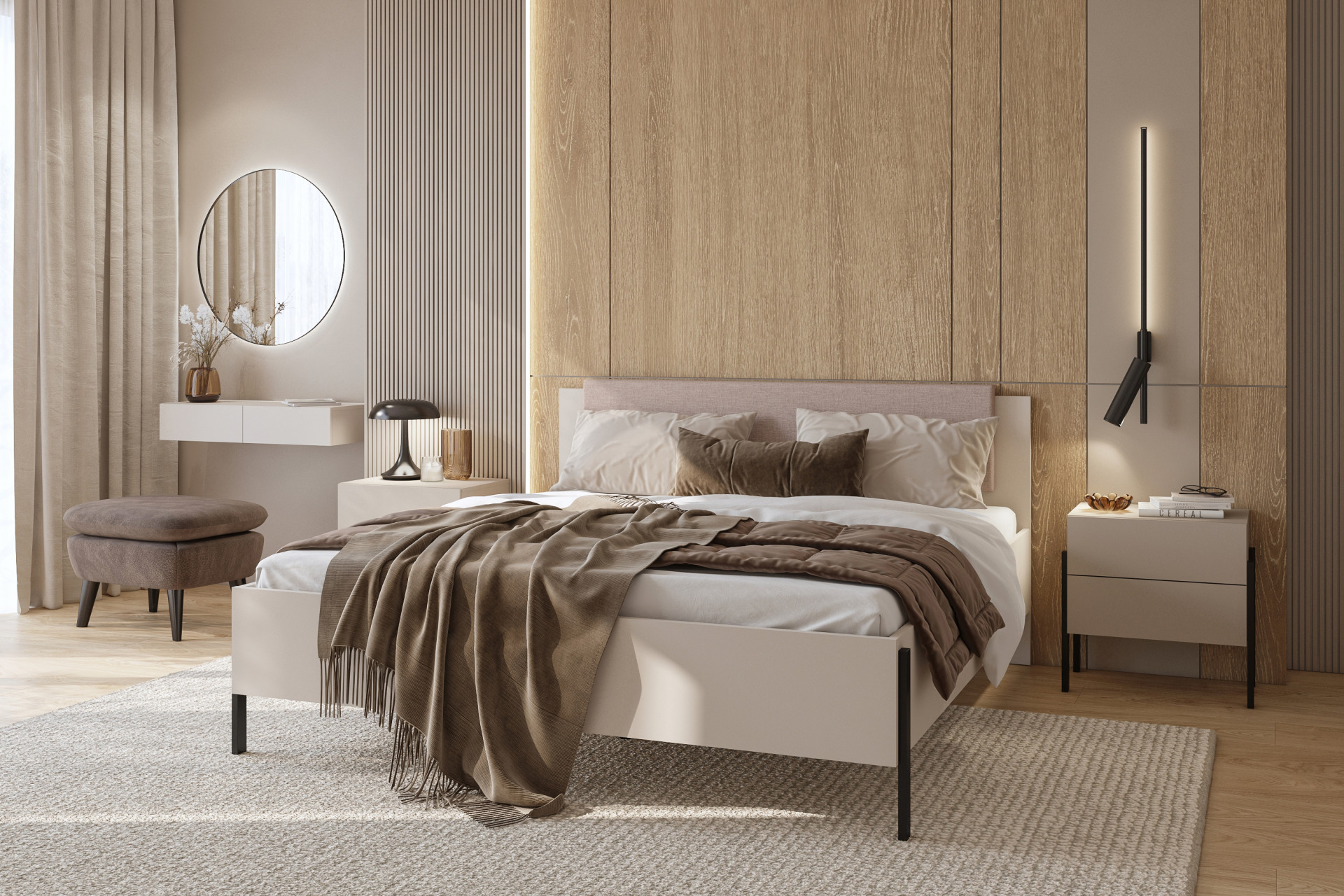 Туалетный столик подвесной с ящиками Helvetia JUKON S 24KSND49 (кашемир/черный)