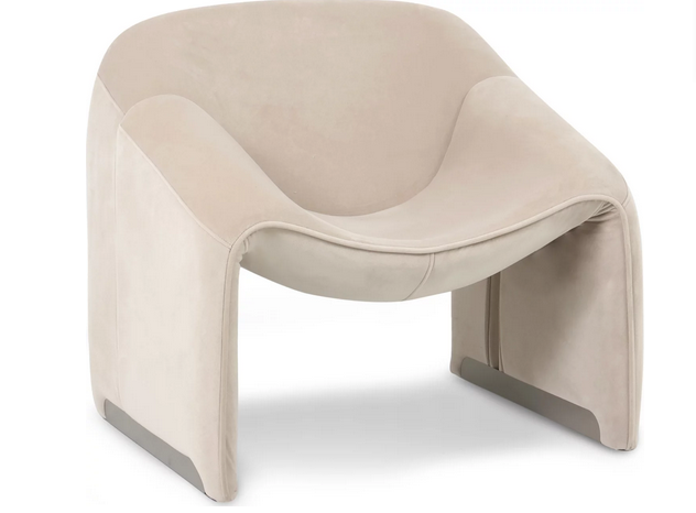 Кресло CRV- Molly Greek marble velvet ,бежевый