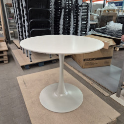 Стол не раскладной INI- ODIN CERAMIC д. 90 бежевый мат/ кашемир