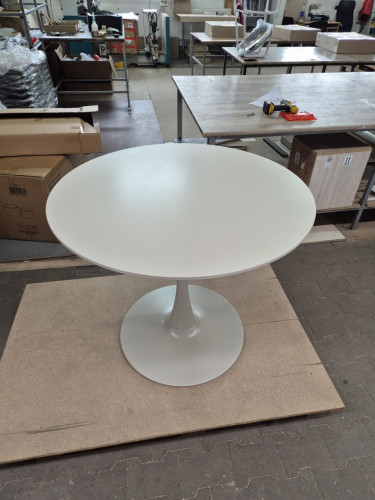 Стол не раскладной INI- ODIN CERAMIC д. 90 бежевый мат/ кашемир